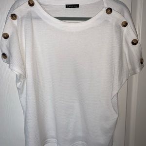 White BKE short sleeve top